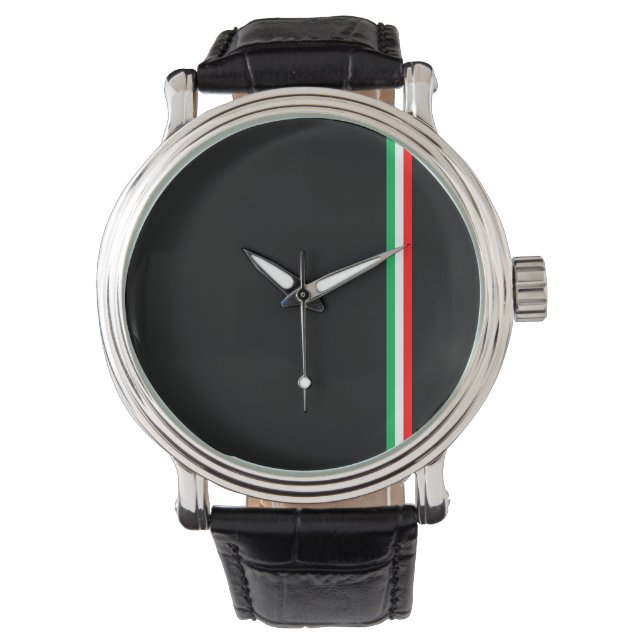 Minimalist Italian Flag Watch (Front)