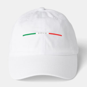 Minimalist Italy Flag Sicily italian sicilian  Hat