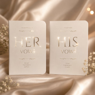 Minimalist Ivory Bridal Vow Book