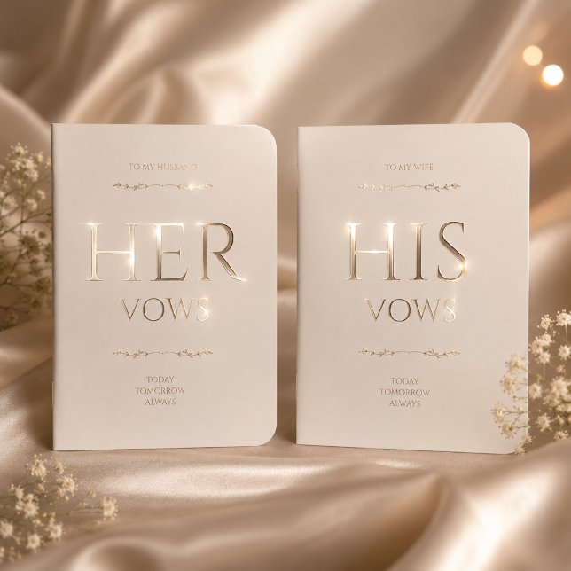  Minimalist Ivory Bridal Vow Book (Creator Uploaded)