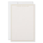 Minimalist Ivory Gold Monogram Two Border