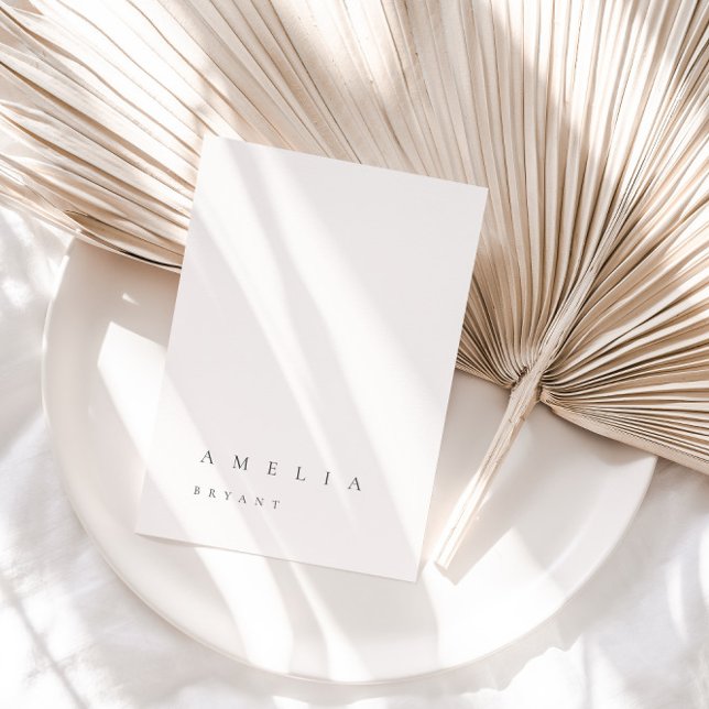 Minimalist Ivory Guest Name Place Card (Creator Uploaded)
