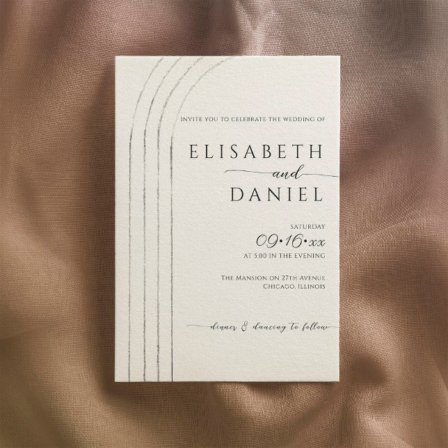 Minimalist ivory Wedding Invitation (Creator Uploaded)