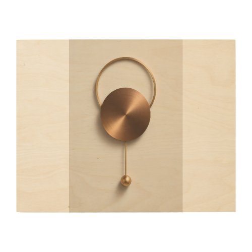 Minimalist Japandi Brushed Bronze Wood Art Block