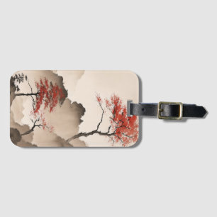 Minimalist Japanese Coastline Luggage Tag