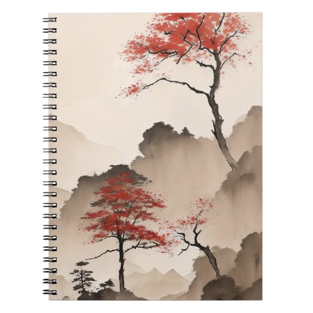 Minimalist Japanese Coastline Notebook (Front)