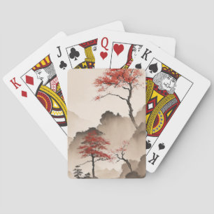 Minimalist Japanese Coastline Poker Cards