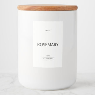 Minimalist Jar Food Label