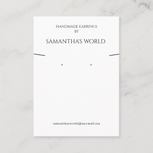 Minimalist Jewelry Display Business Card
