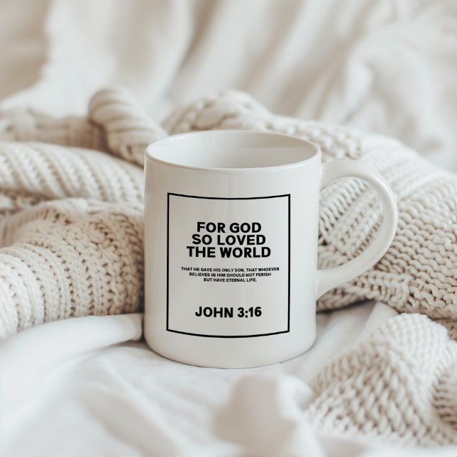 Minimalist John 3:16 Bible Verse Mug (Creator Uploaded)
