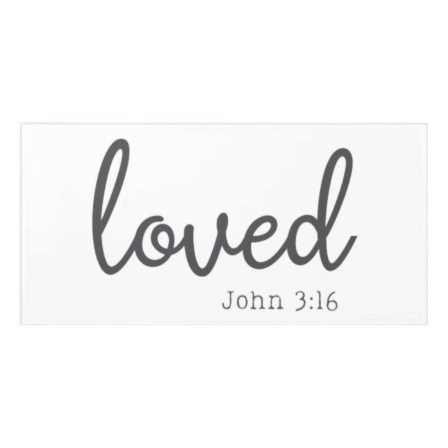 Minimalist John 3:16 love Door Sign (Classic Front)