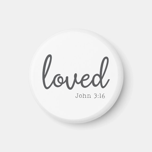 Minimalist John 3:16 love Magnet (Front)