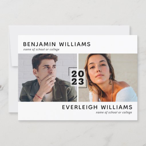 Minimalist Joint Graduation Party Invitation Zazzle