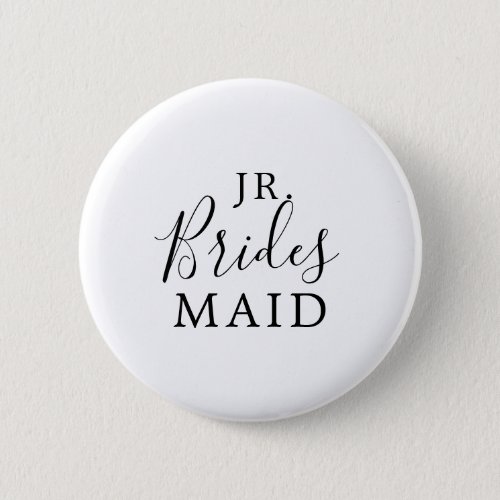 Minimalist Jr Bridesmaid Bridal Shower Button
