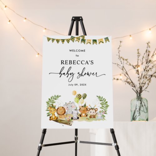 Minimalist Jungle Party Baby Shower Welcome Signs