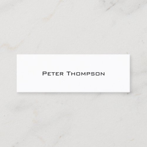 minimalist just name with phone_number white mini business card