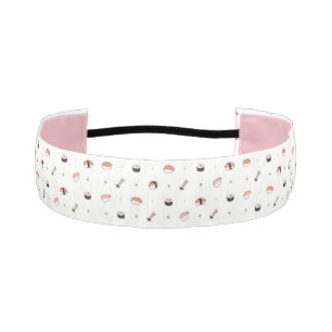 Minimalist Kawaii Sushi Pattern Cute Japanese Food Athletic Headband