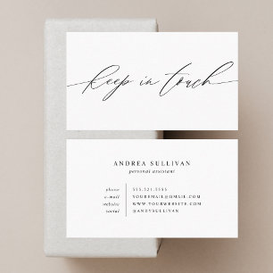 Minimalist Keep in Touch Contact or Business Card
