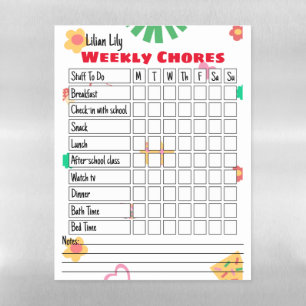  Minimalist Kids Chore Charts Planner Checklist Magnetic Dry Erase Sheet