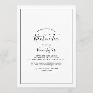 Minimalist Kitchen Tea Invitation