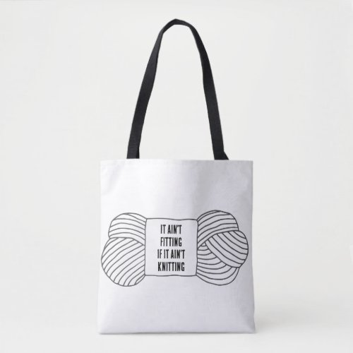 Minimalist Knitting Project Bag _ Funny Quote