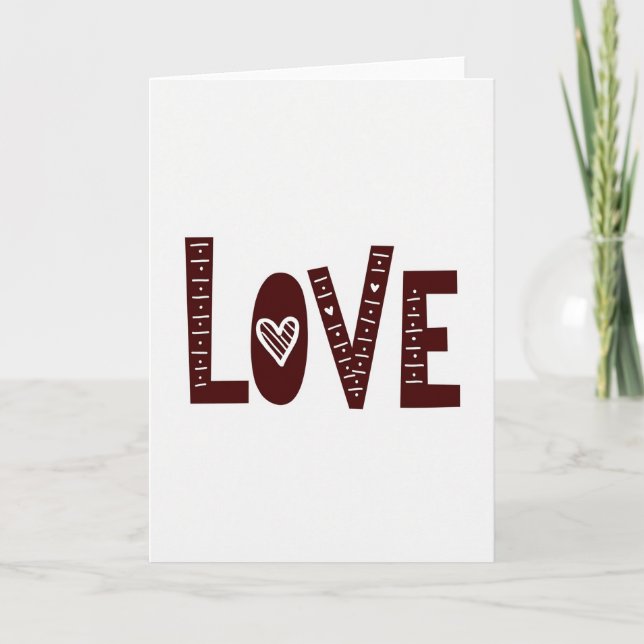 Minimalist Kraft Love Card (Front)