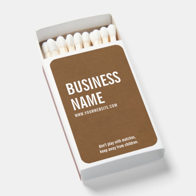 Minimalist Kraft Matches Matchbox (Front Open)