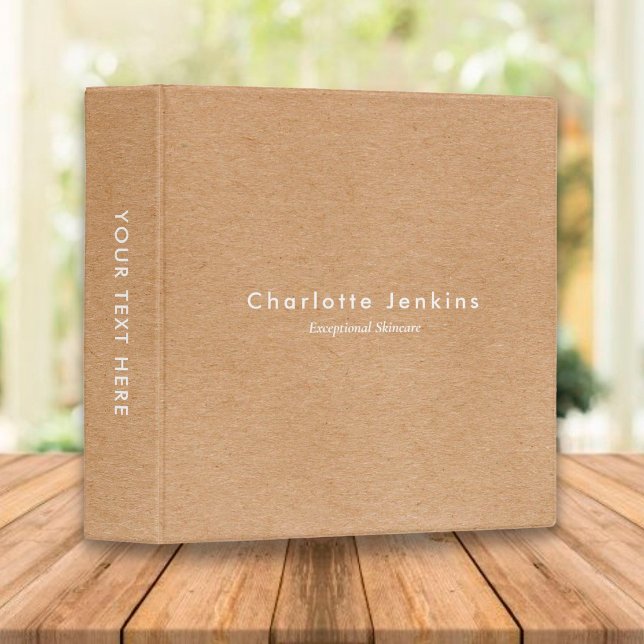 Minimalist Kraft Modern Professional 3 Ring Binder (Creator Uploaded)