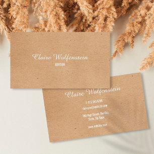 Minimalist Kraft Modern Professional Business Card