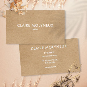 Minimalist Kraft Modern Professional Business Card