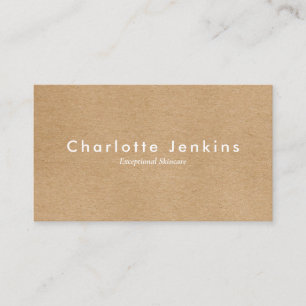 Minimalist Kraft Modern Professional QR Code Business Card