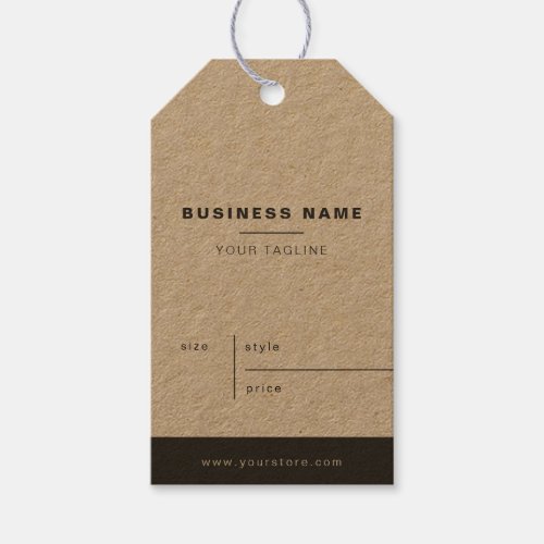 Minimalist Kraft Paper Business Price Hang Tags