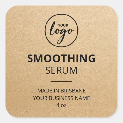 Minimalist Kraft Paper Serum Labels