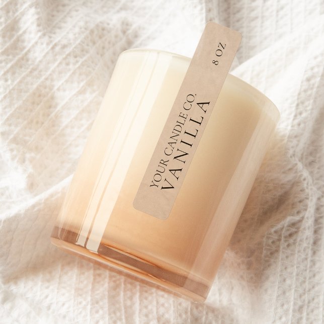 Minimalist Kraft Personalized Candle Label (Creator Uploaded)