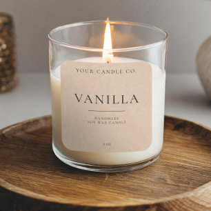 Minimalist Kraft Personalized Candle Label