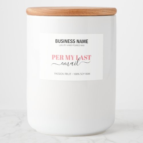Minimalist Labels Template Editable Candle Label 