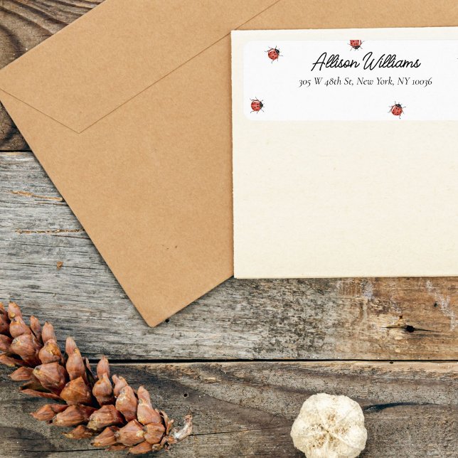 Minimalist Ladybug Baby Shower  Label (Creator Uploaded)