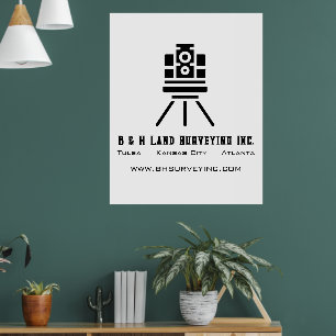 Minimalist Land Surveyor Business Poster