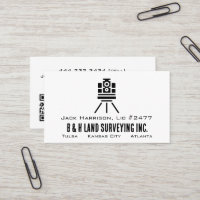 Minimalist Land Surveyor QR Code Business Card
