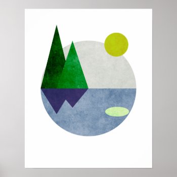 Minimalist Landscape Art Poster by BlackOwlDesign at Zazzle