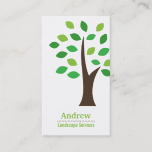 Minimalist Landscaping Services Wellness Vertical Business Card