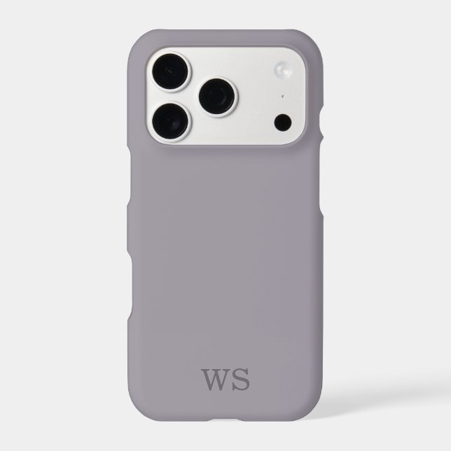 Minimalist Large Monogram Initial Quiet Luxury iPhone Case (Back)