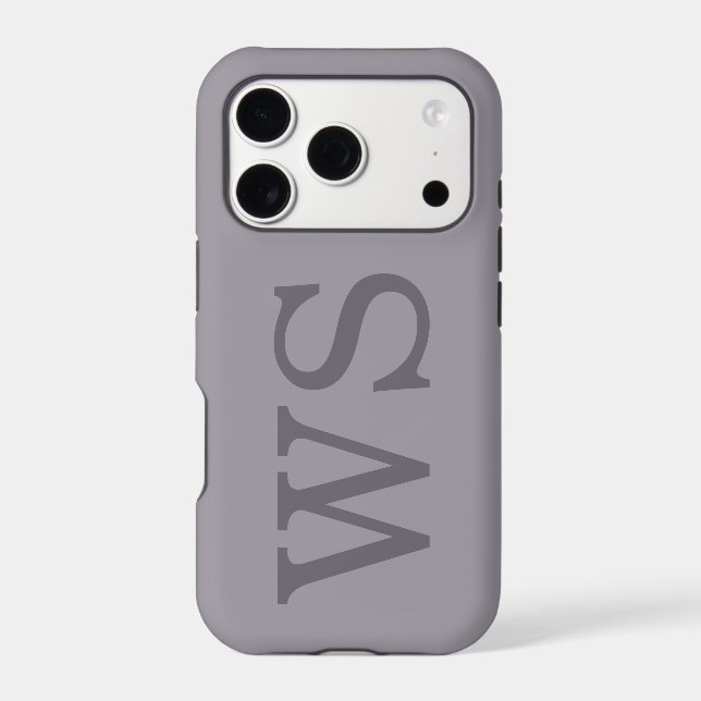 Minimalist Large Monogram Initial Quiet Luxury iPhone Case (Back)