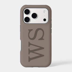 Minimalist Large Monogram Initial Quiet Luxury iPhone 17 Pro Case