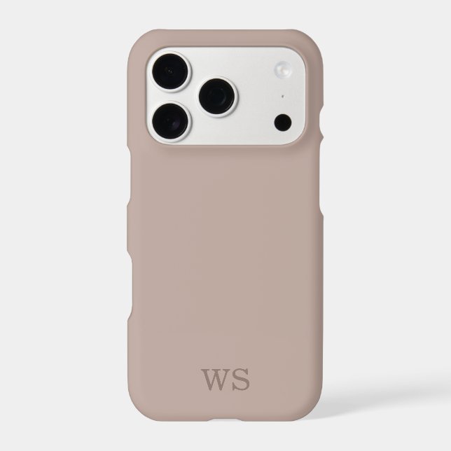 Minimalist Large Monogram Initial Quiet Luxury Iphone Case (Back)