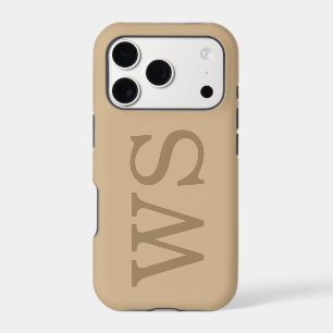 Minimalist Large Monogram Initial Quiet Luxury iPhone 17 Pro Case
