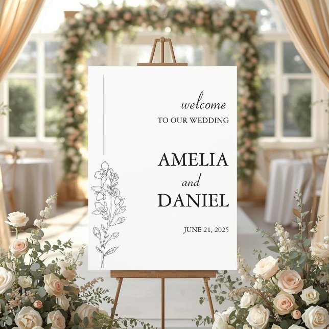 Minimalist Larkspur Wedding Welcome Sign (Creator Uploaded)