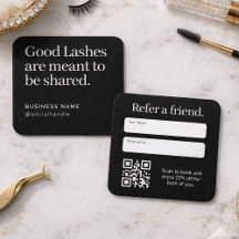 Minimalist Lash Salon Refer a Friend QR Code