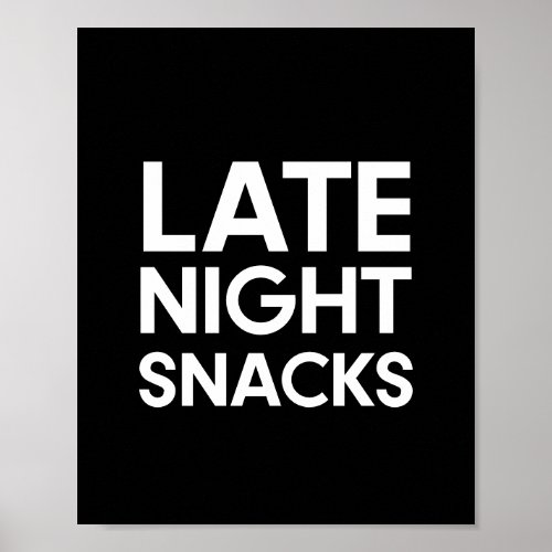 Minimalist Late night snacks wedding sign