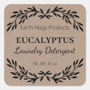 Minimalist Laundry Detergent Kraft Labels